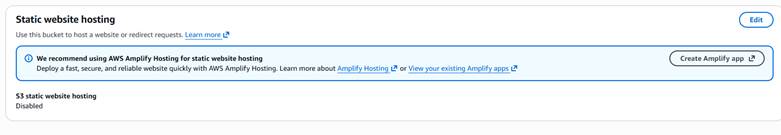 Static website hosting for the frontend bucket